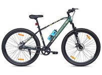 Stryder A TATA Product | Magnet 29T Mountain Bike Cycle| Dual Disc Brakes | Single Speed Front Suspension Fork with Lock-in/Out | 85% Assembled | Ideal for 15+ Yrs (Black Military Green)