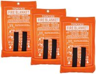 TONYKO Emergency Fire Blanket for Home and Kitchen -3Pack- Orange - Fire Suppression Blanket, Fiberglass Fireproof Blanket