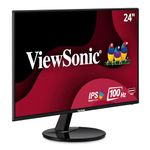 ViewSonic VA2459-SMH 24 Inch IPS 1080p Frameless LED Monitor with HDMI and VGA Inputs, Black, 24-Inch