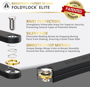 FoldyLock Elite Folding Bike Lock – Gold Rated, Heavy Duty 110cm with Keys & Case Mount