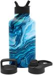 Simple Modern Water Bottle with Straw, Handle, and Chug Lid Vacuum Insulated Stainless Steel Metal Thermos Bottles | Half Gallon Leak Proof BPA-Free Sports Flask | Summit Collection | 64oz Ocean Geode