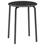 Ikea Marius Stool, Black(Seat Diameter: 0.320 m (12 5/8") Width: 0.400 m (15 3/4") Seat Height: 0.450 m (17 3/4"), Alloy Steel)