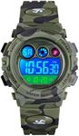 CakCity Kids Digital Sport Watch for Boys – Outdoor Waterproof Military Wrist Watch with Alarm & Stopwatch, Children’s Watch for Ages 5–10