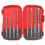 wesleydrill SDS Rotary Hammer Drill Bit Set 8 Pcs SDS-Plus Drill Set Fit for Fast Drilling in Block, Masonry and Concrete