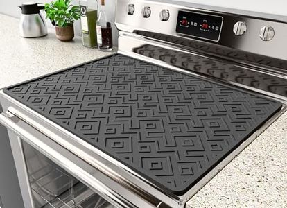 Stove Top Covers for Electric Stove – 28x20 Inch Silicone Cooktop Protector, Non-Slip Glass & Ceramic Stove Top Mat, Induction Range Cover, Spill & Scratch Guard, XL Dish Drying Mats