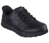 Skechers Men's Hands Free Slip Ins Nampa Bungee Athletic Sr Food Service Shoe, Black, 9 Wide