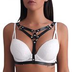 Women's Punk Leather Harness Body Chest Straps Waist Straps Adjustable (LB219)