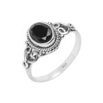 Black Tourmaline Stone Ring 925 Sterling Silver Statement Ring For Women Size UK S Natural Gemstone Ring Handmade Ring Christmas Gifts Ring Jewelry