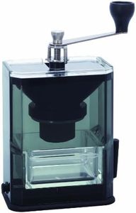 HARIO MXR-2TB Hand Grinding Coffee Grinder, Clear Coffee Grinder, Black