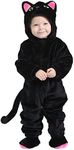 Baby Black Cat Costume, Infant Animal Onesie, Toddler Cosplay Boy Girl 23T