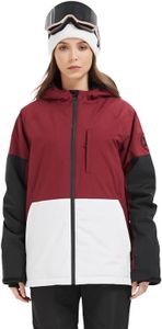 Snowverb Womens Mens Warm Skiing Jacket Snowboard Coat Insulated Waterproof Snowboarding Mountain Snow Ski Jackets with Hood (AU, Alpha, Medium, Regular, Regular, Red/White)