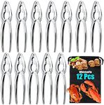 12 Pcs Crab Crackers and Tools, Nut Crackers for Crab Legs - Crab Nut Lobster Crackers Opener Cracker Tools for Kitchen Kits, Heavy Duty Seafood Cracker Tools, Nut Cracker Set