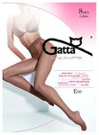 Gatta Eve 8den Women's Fine Tights Elegant Thin Transparent Silk Matt - Black - S