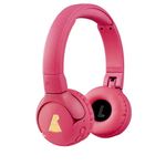 POGS Bluetooth wireless kids headphones | The Gecko 2 | Adjustable, foldable, durable headphones for kids 3+ | Volume limited 85 dB | Microphone | On-Ear | Wireless music-sharing function (rPink)