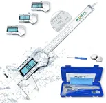Digital Caliper Micrometer Measuring Tool - 6 Inch /150mm Stainless Steel Electronic Vernier Calipers, IP54 Waterproof Protection Accuracy Gauge Switch from Inch Metric Fraction with LCD Screen