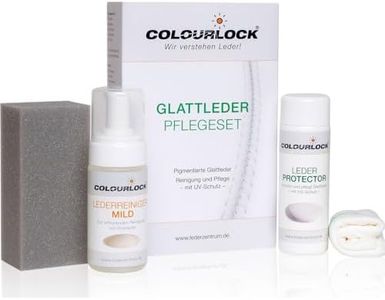 COLOURLOCK Kit d’entretien doux pour cuir lisse 150 ml, avec protecteur pour cuir et nettoyant doux pour cuir, 125 ml