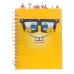 Innovative Designs Nickelodeon Spongebob Squarepants Tab Journal Notebook, Spiral Bound, 144 Lined Pages, 8 x 7 inches