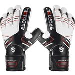 SPORTOUT Goalkeeper Gloves Kids, Football Gloves,Goalie Gloves Youth Adult with Finger Protection & 4mm Latex to Give Protection to Prevent Injuries