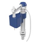 Plantex Anti-Siphon Toilet Flush Tank Fill Valve/Repair Kit 6" to 10" Adjustable for One Piece Commode/Ball Cocke for Flush Tank - Pack of 1 (White & Blue)