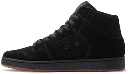 DC Men's Manteca 4 Hi High Top Casual Skate Shoe Sneaker, Black/Black/Gum, 12