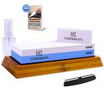 Whetstone 1000/6000 Kitchen Knife Sharpening Stone Set- Whetstone Knife Sharpener Stone Kit- Waterstone - Water Stone - Wet Stone - Whet Stone for Sharpening; Polishing Knives; Blades; Tools