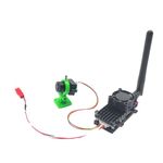 ecaqlin Over 20Km Range 5.8Ghz 2W FPV Wireless Transmitter 2000MW 48CH Video AV Audio Sender+1000TVL Cam for RC FPV Racing Drone