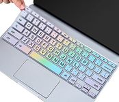 Keyboard Cover for Samsung Chromebook 4 3 XE310XBA XE500C13 XE501C13 11.6"/Chromebook 4 XE350XBA 15.6/11.6" Chromebook 2 XE500C12/ Chromebook Plus V2 XE520QAB XE521QAB Keyboard Skin, Rainbow