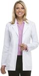 Dickies Women's 29 Inch Notched Collar Lab Coat, White, X-Small