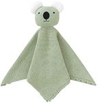 LAWKUL Baby Lovey Cotton Babe Security Blanket Koala Comforter Blankie Adorable Soft Babies Lovies for Newborn Boy Girl Green