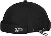 CLAPE Brimless Cap for Men Women Cotton Solid Color Rolled Cuff Harbour Hat Streetwear Casual Docker Watch Cap