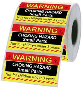 Remarkabel 2 Inch Choking Warning Hazard Labels, Red Yellow Small Parts Suffocation Stickers Not for Children Under 3 Years for Packing Shipping (500 Pcs)