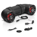 BOSS Audio Systems BTB6L ATV UTV Marine Weatherproof Sound System - 6.5 Inch Speakers, 1 Inch Tweeters, Built-in Amplifier, Bluetooth, Aux-in, Multi Color Illumination