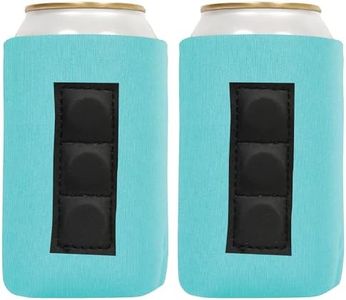 QualityPerfection Magnetic Can Cooler Sleeve, Neoprene Beer 12 oz Regular size 4mm Thickness Insulated, Collapsible For DIY Customizable, Favors, Parties, Events Set of 2 (Robin Egg)