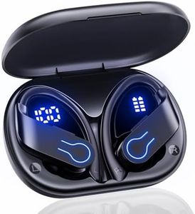 Cuffie Bluetooth Sport - Auricolari Bluetooth Stereo di Alta Qualità, Cuffie Wireless Bluetooth con Riduzione Rumore ENC, Display LED, Impermeabili IP7 per Sport, Nero