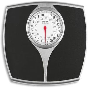 Salter Mechanical Bathroom Scale – Bodyweight Scale, Extra Large Dial, Easy Read Needle Pointer, Weigh Up To 136kg / 21 st, Instant Readings, Non-Slip, Extra Large Platform, No Batteries Needed