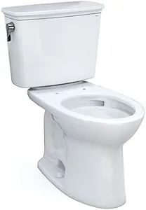 TOTO Drake Transitional Two-Piece Elongated 1.28 GPF TORNADO FLUSH Toilet with CEFIONTECT, Cotton White - CST786CEG#01