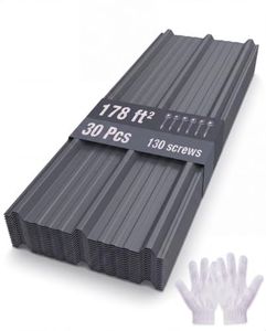 GarveeLife Ribbed Metal Roofing Panels, 178 Ft²