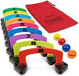 GoSports Putt-Thru Croquet Putting Game - Includes 9 Gates, 4 Golf Balls and Tote Bag - Play at Home, The Office or On The Green!