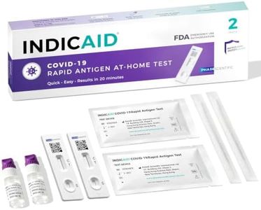 INDICAID COVID-19 Antigen Rapid Test, FDA EUA Authorized OTC COVID Home Test, 2 COVID Tests in a Individual Pack, Convenient for Both Home Use and Business Distribution, HSA/FSA Eligible, Easy to Use