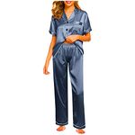 Generic Pajamas for Women UK Soft Button Down Sleepwear Set Loungewear Ladies Winter Pyjamas Fluffy Pajamas Women Wooly Pjs Womens Deals of The Day