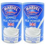 MARVL SKIMMED MILK POWDER 2x350G Mega Pack Deal | Great Source of Vitamins A&D and high in protein | Great in tea and coffee