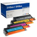 Do it Wiser Compatible Toner Cartridge Replacement for Dell 3110cn 3115cn 3110 3115 | 310-8092 310-8094 310-8096 310-8098 High Yield (8,000 Pages) 4-Pack