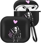 Ulirath Scream Ghost Case for AirPod 3rd Skull Halloween Funny Fun Design Unique Horror Scary Cute for AirPods Air Pods 3 Theme Skeleton Cover Cases Skin for Boys Girls Kids Skull