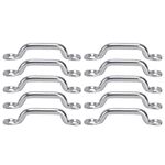 10Pcs Boat Top Pad Eye Deck Loop Tie Down 316 Stainless Steel Top Strap Pad Eye Footman Loop for Kayak Canoe Riggin