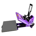 BetterSub Heat Press 15x15 inch Digital Heat Press Machine, Slide out Industrial Quality T-Shirt Heat Transfer Machine Purple