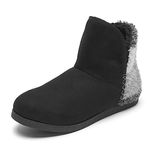 Rockport Women's Veda Slipper Boot Ankle, Black Plaid, 6.5 UK