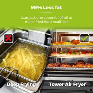 Tower Vortx XL Air Fryer Oven – Large Capacity, Rapid Hot Air Cooking