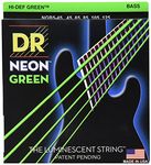 DR Strings NGB5-45 HI-DEF NEON™ - GREEN coloured Bass Strings: 5-String Medium 45-125