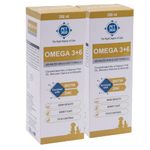 PET360 Omega 3+6 Concentrated Salmon Fish Oil for Dogs & Cats with Vitamins, Minerals & Taurine | Shinier Coat, Itch Control & Reduced Skin Allergies | Improved Skin & Hair Health - 200 ml, Pack of 2