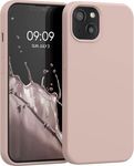 NAFS Silicone Case Compatible with iPhone 14 | Camera Protect Microfiber Lining Cover | Case Cover for iPhone 14 (Dusty Pink)